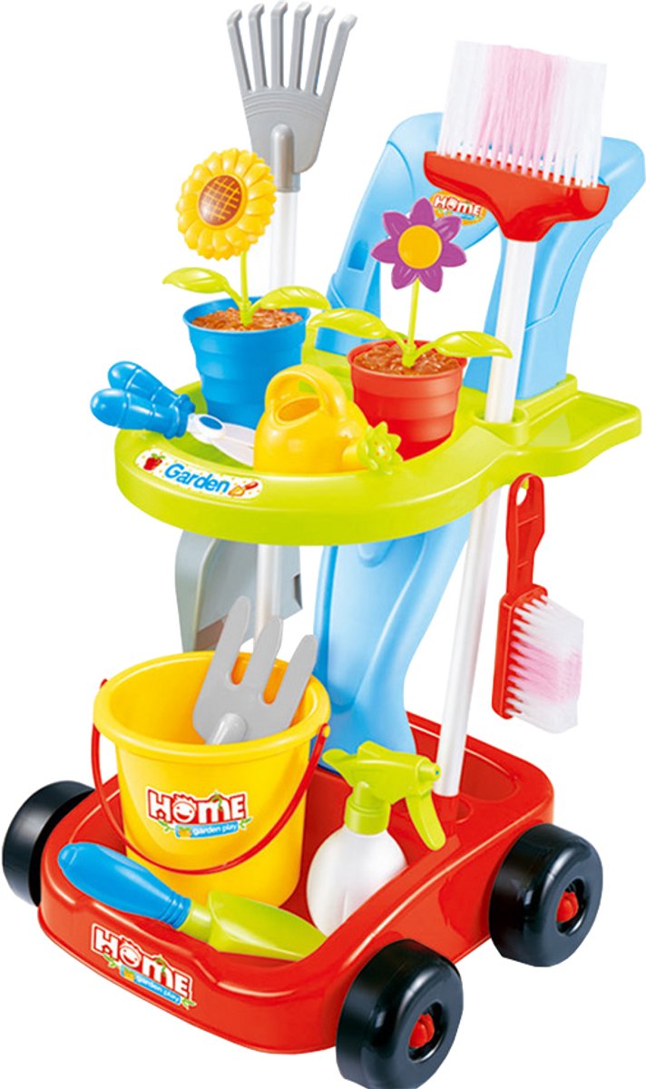 Rijoka Tuin Garden Speelset | Speelset 3+ | Inclusief 24 accessoires | 32x32x58cm